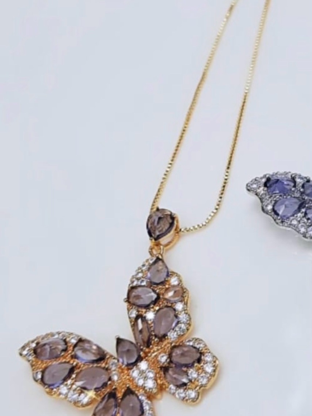 Gold Butterfly Pendant Necklace - Women Jewelry